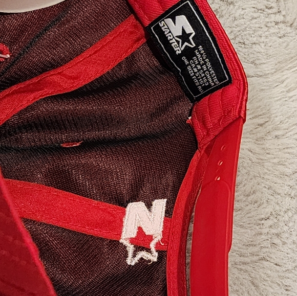 Starter Cliff Out Satin Snapback Hat Red 6C3G0099 NTW OSFM Retro Embroidered 90s - Picture 5 of 7